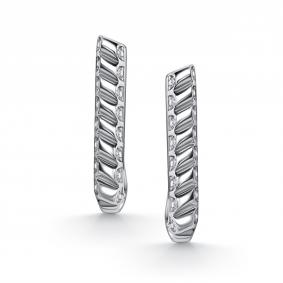 Серебряные серьги АЛЬКОР 02-5752/00КЦ-00 с фианитом 02-5752/00КЦ-00 фото