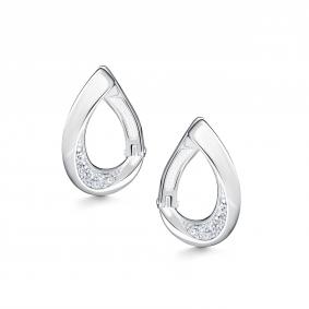 Серебряные серьги АЛЬКОР 02-5756/00КЦ-00 с фианитом 02-5756/00КЦ-00 фото