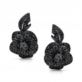 Серебряные серьги АЛЬКОР 02-5796/00ЧШ-17 с шпинелью 02-5796/00ЧШ-17 фото