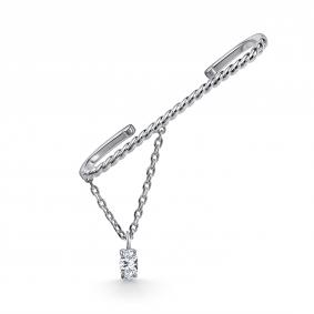 Одиночная серьга из серебра АЛЬКОР с фианитом 02-5822/00КЦ-00 02-5822/00КЦ-00 фото