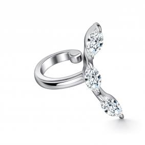 Одиночная серьга из серебра АЛЬКОР с фианитом 02-5826/00КЦ-00 02-5826/00КЦ-00 фото