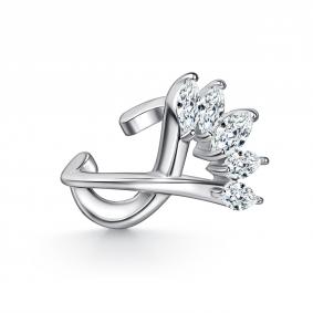 Одиночная серьга из серебра АЛЬКОР с фианитом 02-5827/00КЦ-00 02-5827/00КЦ-00 фото