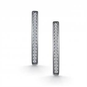 Серебряные серьги АЛЬКОР 02-5901/0ЭМ3-00 с фианитом и эмалью 02-5901/0ЭМ3-00 фото