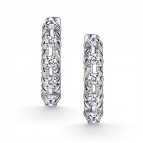 Серебряные серьги АЛЬКОР 02-5915/000М-00 с муассанитом 02-5915/000М-00 фото