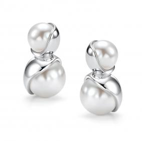 Серебряные серьги АЛЬКОР 02-5933/0ЖСВ-00 с жемчугом 02-5933/0ЖСВ-00 фото