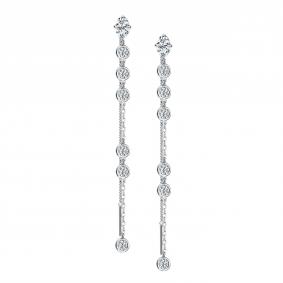 Серебряные серьги АЛЬКОР 02-5951/00СВ-00 с фианитом 02-5951/00СВ-00 фото