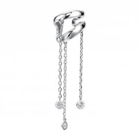 Одиночная серьга из серебра АЛЬКОР с фианитом 02-5956/00СВ-00 02-5956/00СВ-00 фото