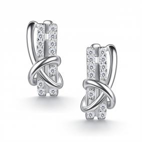 Серебряные серьги АЛЬКОР 02-5966/00КЦ-00 с фианитом 02-5966/00КЦ-00 фото
