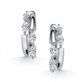 Серебряные серьги АЛЬКОР 02-5971/00КЦ-00 с фианитом 02-5971/00КЦ-00 фото