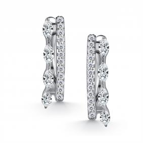 Серебряные серьги АЛЬКОР 02-5976/00КЦ-00 с фианитом 02-5976/00КЦ-00 фото