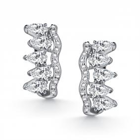 Серебряные серьги АЛЬКОР 02-5977/00КЦ-00 с фианитом 02-5977/00КЦ-00 фото