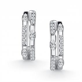 Серебряные серьги АЛЬКОР 02-5978/00КЦ-00 с фианитом 02-5978/00КЦ-00 фото