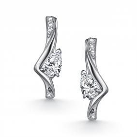 Серебряные серьги АЛЬКОР 02-5982/00КЦ-00 с фианитом 02-5982/00КЦ-00 фото
