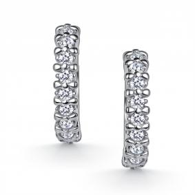 Серебряные серьги АЛЬКОР 02-5993/00КЦ-00 с фианитом 02-5993/00КЦ-00 фото
