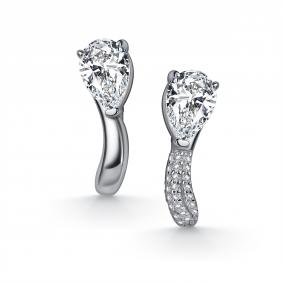 Серебряные серьги АЛЬКОР 02-6176/00БТ-00 с фианитом 02-6176/00БТ-00 фото