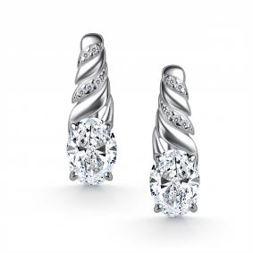 Серебряные серьги АЛЬКОР 02-6177/00БТ-00 с фианитом 02-6177/00БТ-00 фото