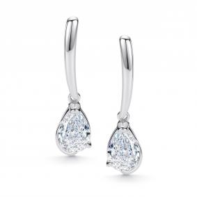 Серебряные серьги АЛЬКОР с бриллианитом 02-6178/00БТ-00 02-6178/00БТ-00 фото