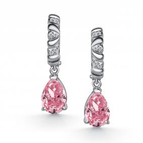 Серебряные серьги АЛЬКОР с бриллианитом и фианитом 02-6179/0БТ5-00 02-6179/0БТ5-00 фото