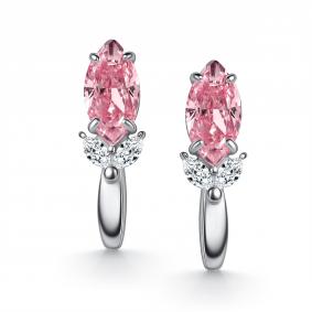 Серебряные серьги АЛЬКОР 02-6180/0БТ5-00 с фианитом 02-6180/0БТ5-00 фото
