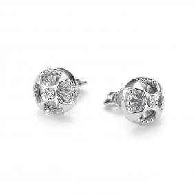 Серебряные серьги АЛЬКОР 02-6187/000Б-00 с бриллиантом 02-6187/000Б-00 фото