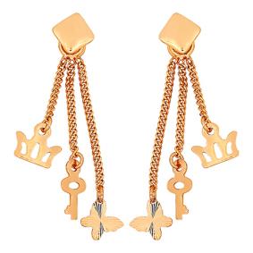 Золотые серьги Золотые узоры 02-6988 02-6988 фото