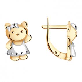 Золотые серьги Золотые узоры 02-7802 02-7802 фото