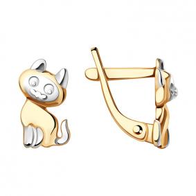 Золотые серьги Золотые узоры 02-7803 02-7803 фото