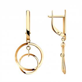 Золотые серьги Золотые узоры 02-8335 02-8335 фото