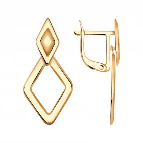 Золотые серьги Золотые узоры 02-8497 02-8497 фото