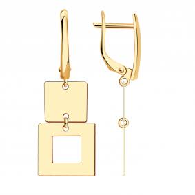 Золотые серьги Золотые узоры 02-8506 02-8506 фото