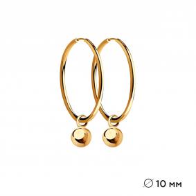 Золотые серьги-трансформеры Золотые узоры 02-8615 02-8615 фото