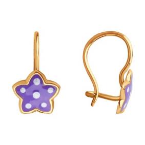 Золотые серьги SOKOLOV 0200066 с эмалью 0200066 фото