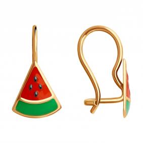 Золотые серьги SOKOLOV 0200094 с эмалью 0200094 фото