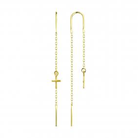 Серьги-кресты из лимонного золота SOKOLOV 0200111-2 0200111-2 фото