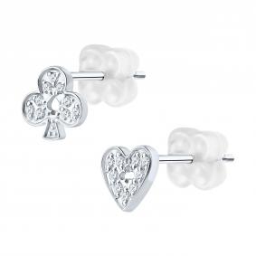 Золотые серьги SOKOLOV 0200638-3 с фианитом 0200638-3 фото