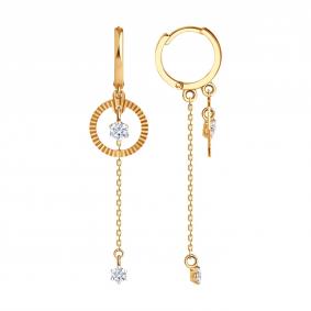 0200650: Серьги из золота с фианитами 0200650 0200650 фото