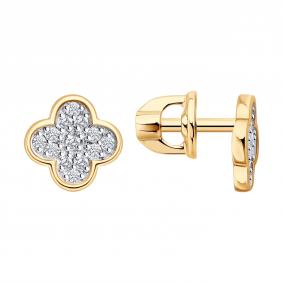 Золотые серьги SOKOLOV 0200712 с фианитом 0200712 фото