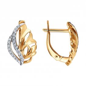 Золотые серьги SOKOLOV 0200891 с фианитом 0200891 фото