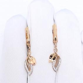 Золотые серьги SOKOLOV 0200936 с фианитом 0200936 фото