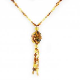Колье Янтарная волна 022-00000 с янтарём 022-00000 фото