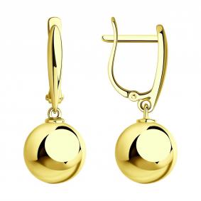 Серьги из лимонного золота SOKOLOV 026747-2 026747-2 фото