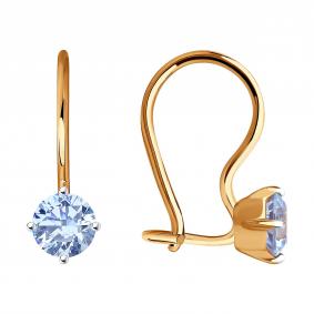 Золотые серьги SOKOLOV 026948 с фианитом 026948 фото