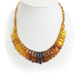 Колье Янтарная волна 027-00000 с янтарём 027-00000 фото