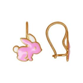 Золотые серьги SOKOLOV 027340 с эмалью 027340 фото