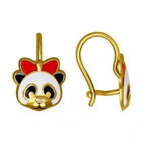 Серьги из лимонного золота SOKOLOV 027352-2 с эмалью 027352-2 фото