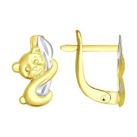 Серьги из лимонного золота SOKOLOV 027410-2 027410-2 фото