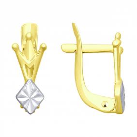 Серьги из лимонного золота SOKOLOV 027675-2 027675-2 фото