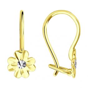 Серьги из лимонного золота SOKOLOV 027797-2 027797-2 фото