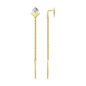 Серьги из лимонного золота SOKOLOV 027997-2 027997-2 фото