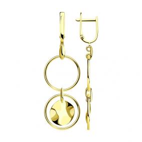 Серьги из лимонного золота SOKOLOV 028664-2 028664-2 фото